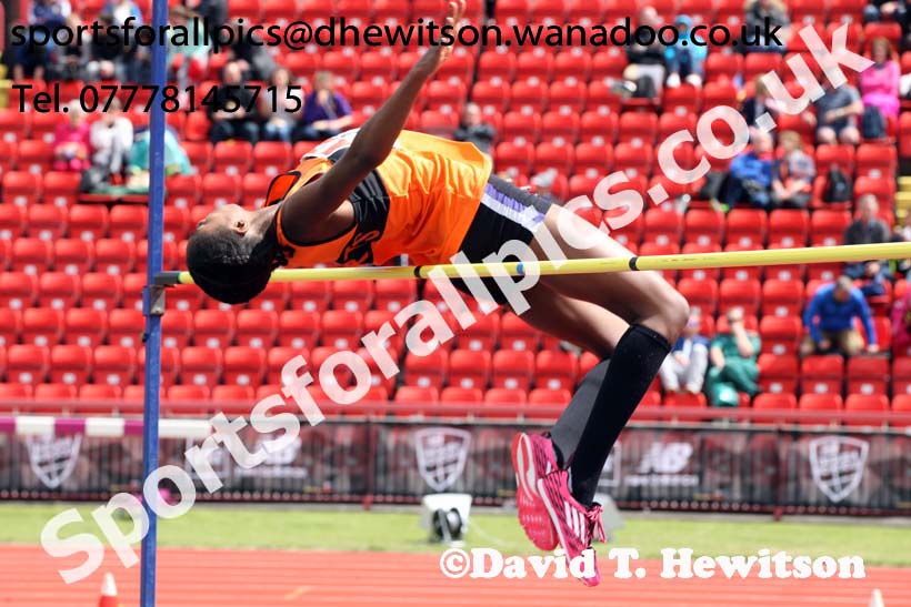 Junior girls high jump, English Schools Track and Field. Photo: David T. Hewitson/Sports for All Pics
